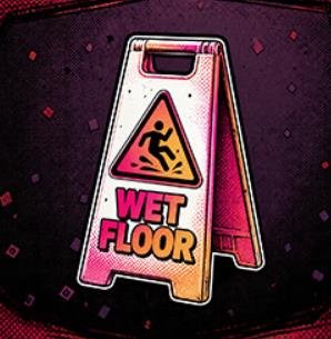 Train45 achievement: Wet floor! — Complete your ninth day at work