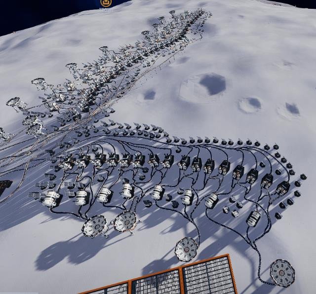 Moon Sweepers maximum efficiency end game factory build with optimized conveyor belts and machines.