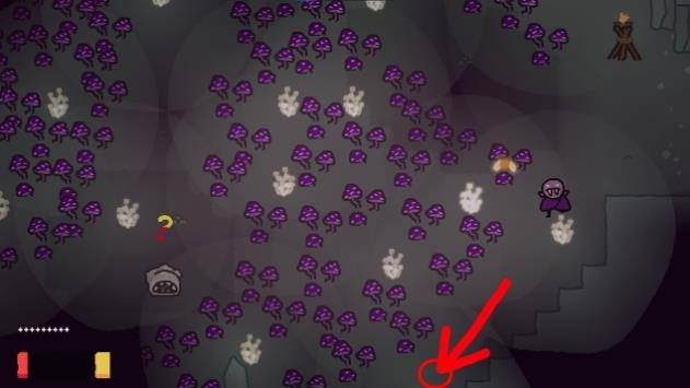 Vampy's Big Day Level 3 Gnome 3 location beneath the mushrooms in the Silver Key room