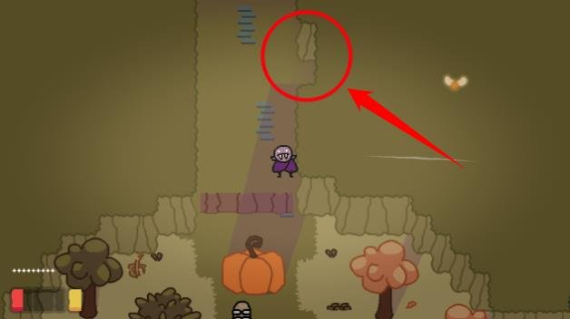 Vampy's Big Day Level 2 Gnome 5 hidden path behind the door opened with Barnaby's key