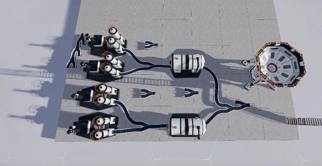 Moon Sweepers sand conveyor belt setup for transferring sand between factory machines.