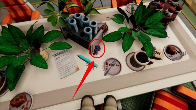 We Were Here Tomorrow puzzle piece 4 on the dining table in the Common Room