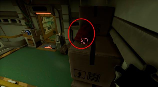 We Were Here Tomorrow puzzle piece 9 next to the hard hat on the boxes